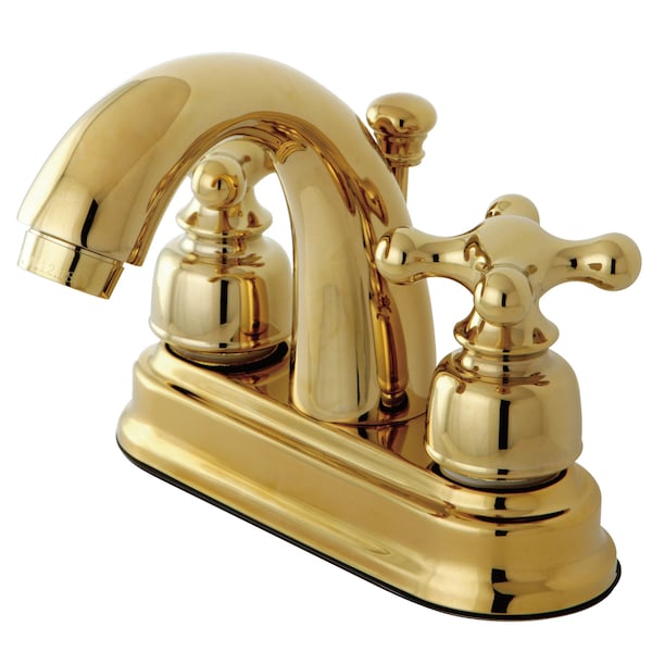 4" Centerset Bathroom Faucet, Polished Brass